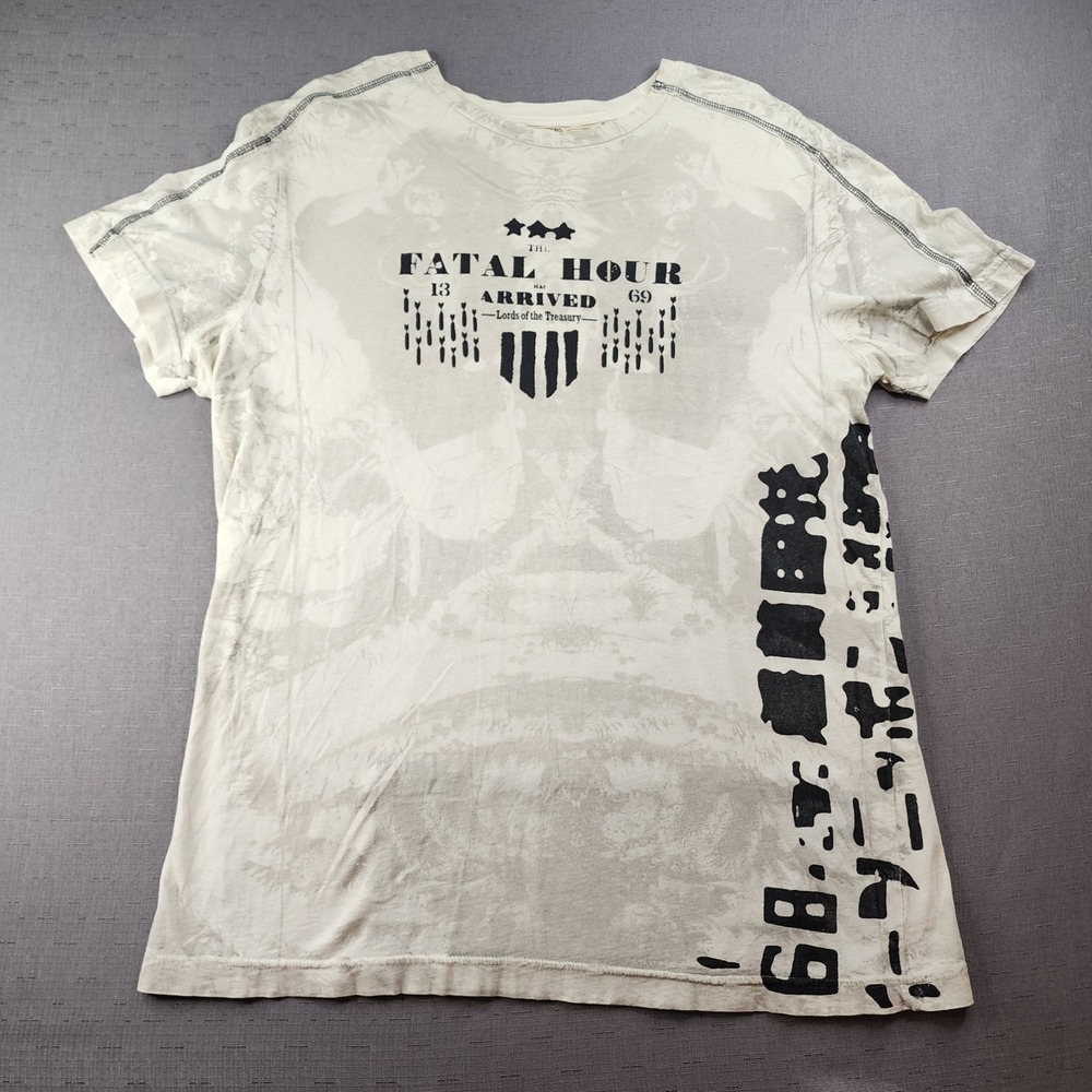 Salvage Mens Vintage Graphic T Shirt XXL Fatal Hour Has Arrived Y2K Streetwear